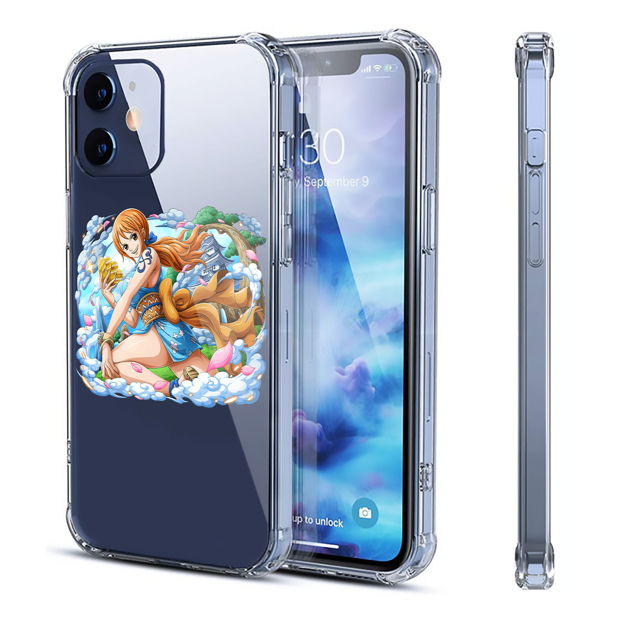 （画像用） ワンピース ナミ ONE PIECE Nami 【iPhone 12シリーズ対応】透明スマホケース（クリアソフトケース）